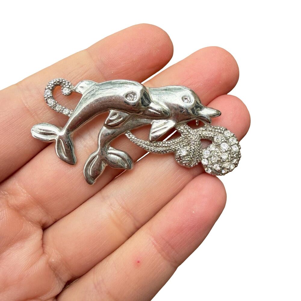 Vintage Jewelry Jumping Dolphin Brooch Dolphin Jewelry